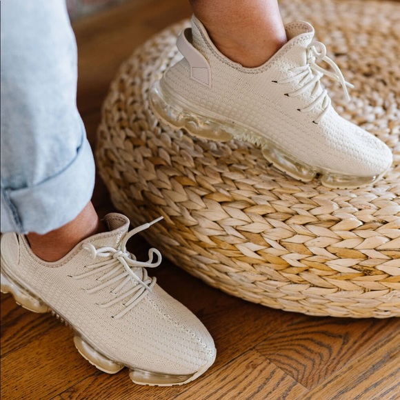 Morning Run Athletic Sneakers in Beige - Picture 3 of 3